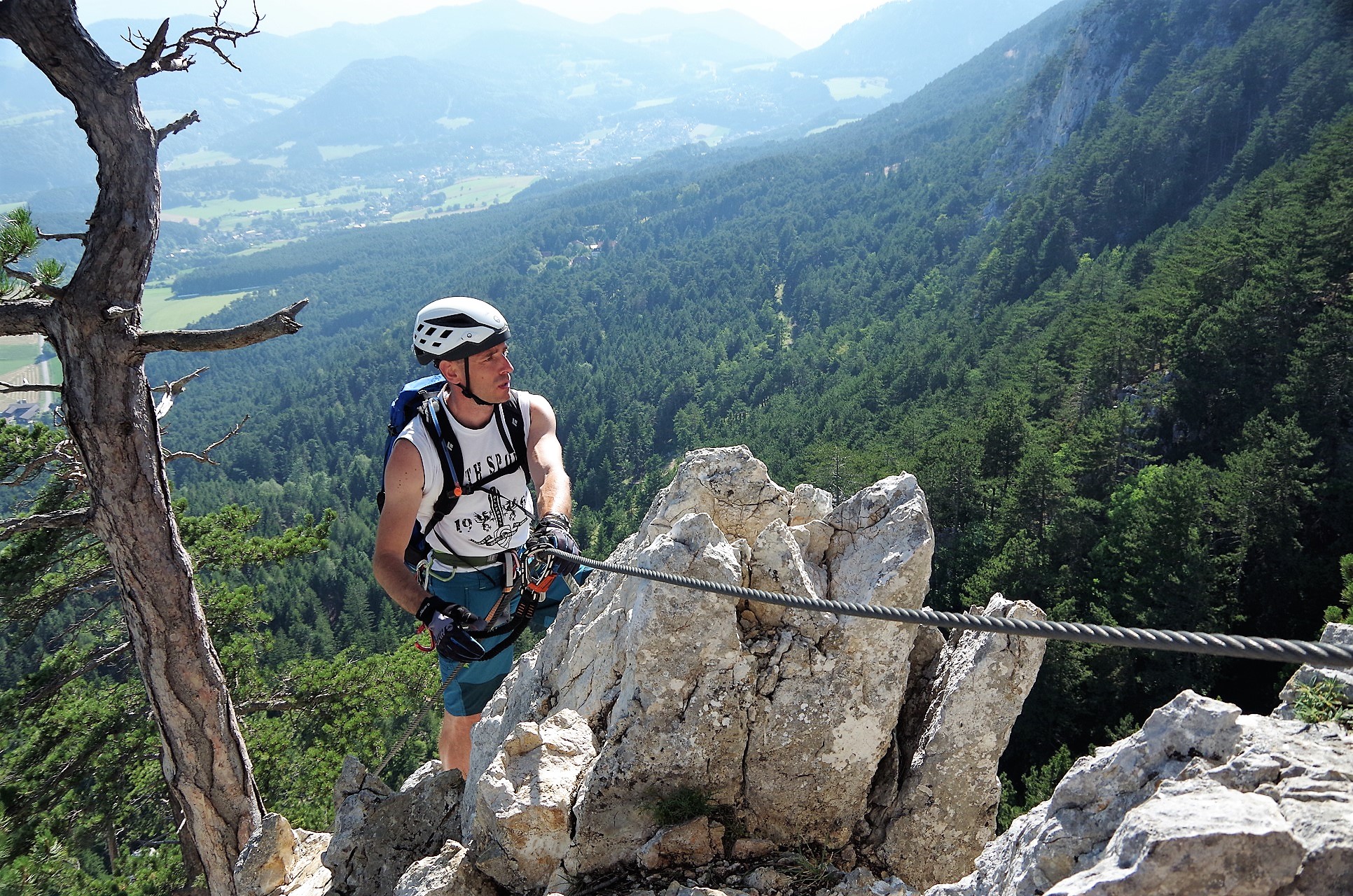 Via ferrata Gebirgsverains klettersteig na Hohe Wand w Austrii