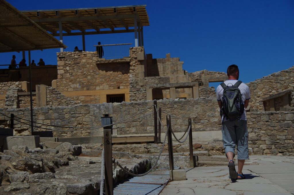 ściany pałacu Knossos