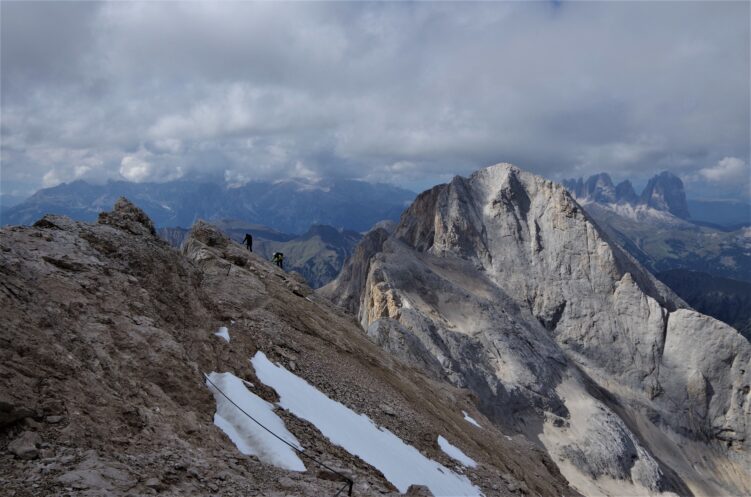 Malowniczy odcinek ferraty na Marmoladę