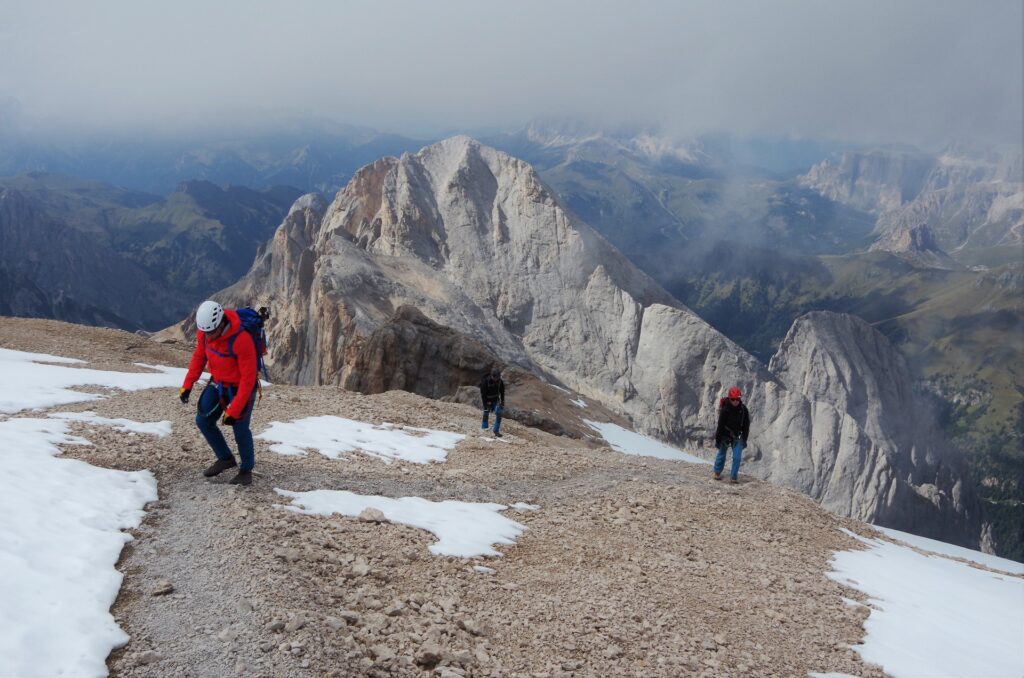 Ostatnie metry - zdobywamy szczyt Punta Penia