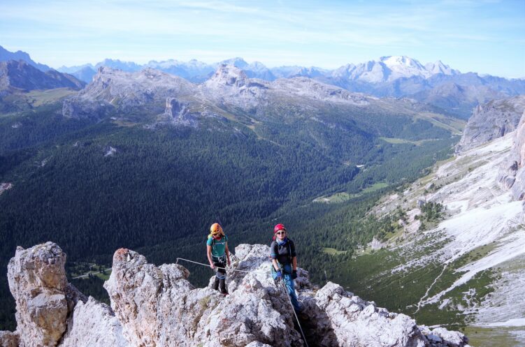 Odważnie poprowadzony odcinek ferraty Giuseppe Di Olivieri (Punta Anna)
