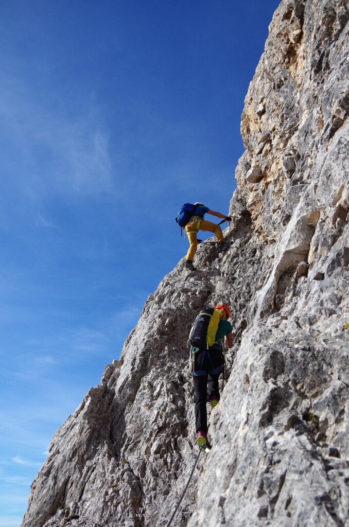 Start ferraty Giuseppe Di Olivieri (Punta Anna) jest bardzo przyjemny