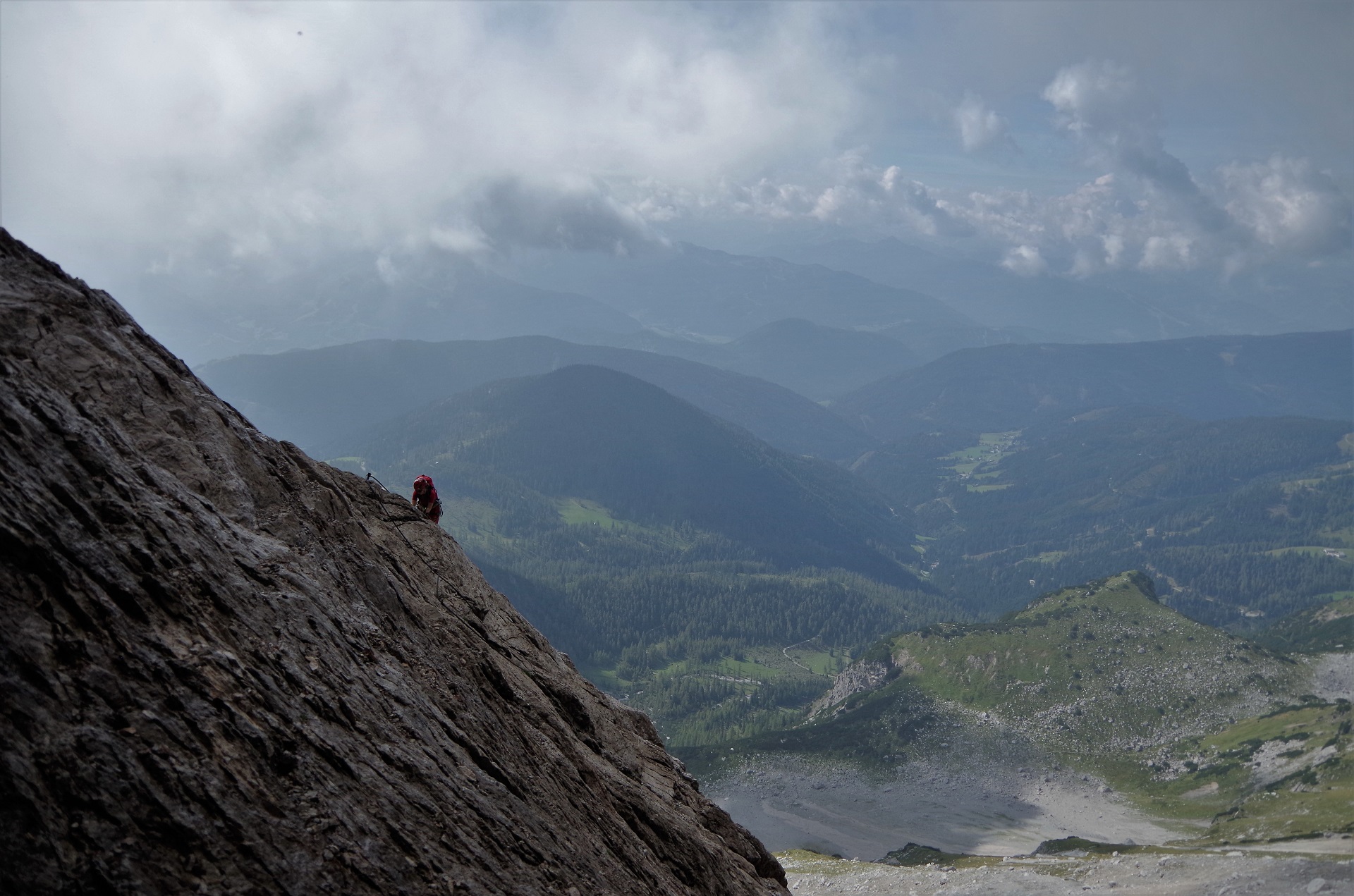 Dolny trawers na ferracie Johann Klettersteig