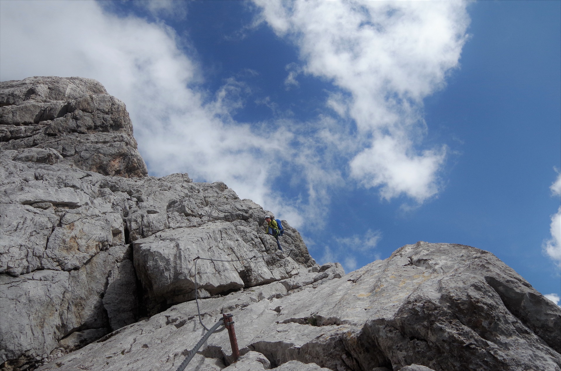 Darek pokonuje ostatni odcinek ferraty Johann